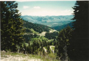 It is both awesome and humbling to reach an appointed destination and look back and see the road traveled on the journey. Teton Pass  El. 8428 ft. June21, 2998 